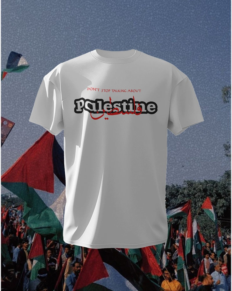 Palestine Text / Half Sleeve T Shirt