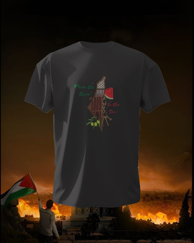 Palestine Symbol / Half Sleeve T shirt