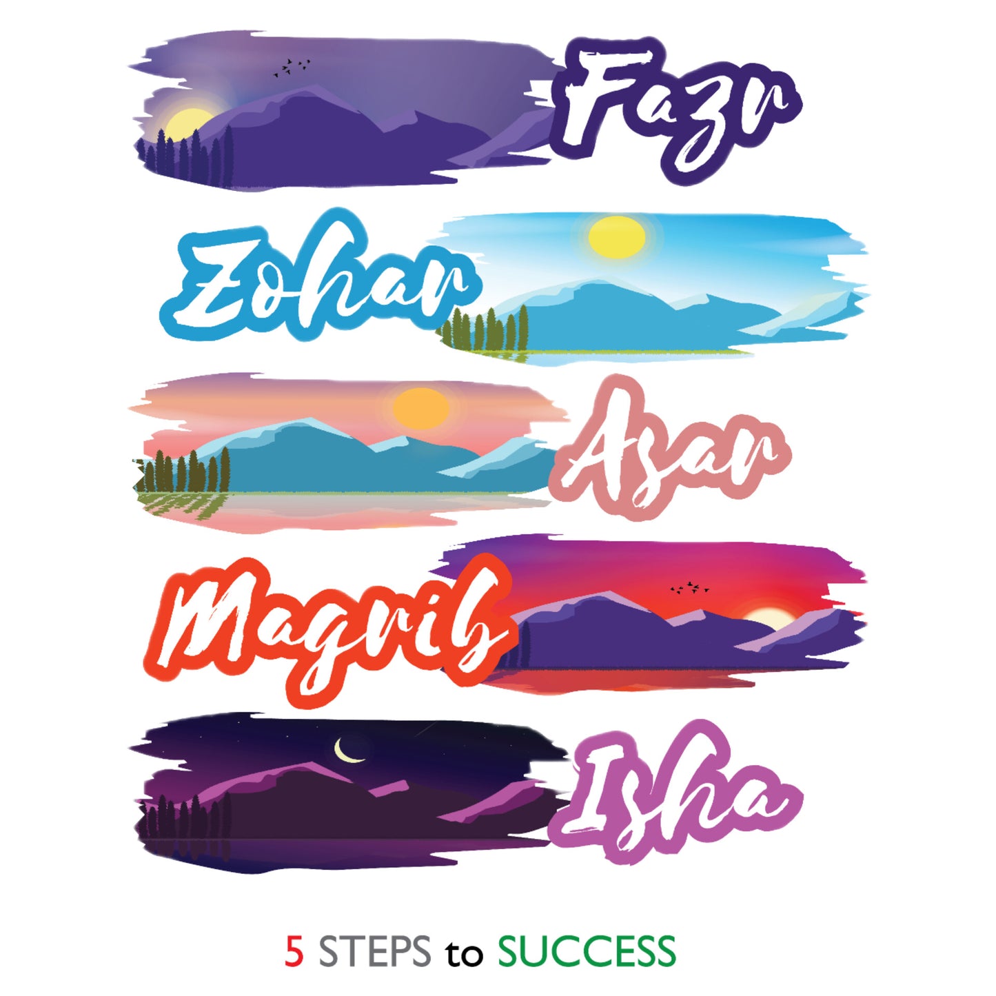 5 Steps to Success / Half Sleeve T Shirt